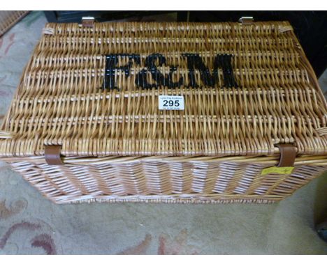 F & M Wicker picnic hamper