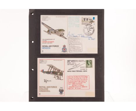 Stamps, Aviation Thematic  a collection of 16 covers with notable autographs; including a cover produced to mark the 25th Ann