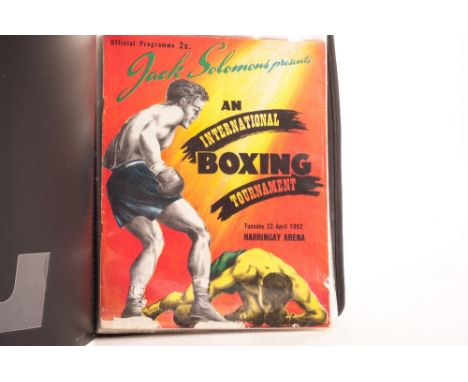 Boxing Interest, Randolph Turpin a folder containing several boxing programmes, press photographs with 2 possible signatures,