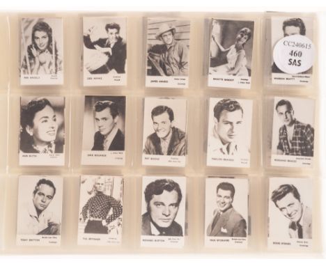 Trade cards, Anon, Film Stars, circa 1956, 'K' size, 168 cards inc. Doris Day, Diana Dors, Rock Hudson, Sophia Loren, Jane Ru