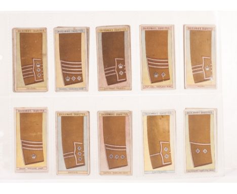 Cigarette Cards, Military, Churchman's Army Badges of Rank, (25)(gen gd, some foxing and discolouration)