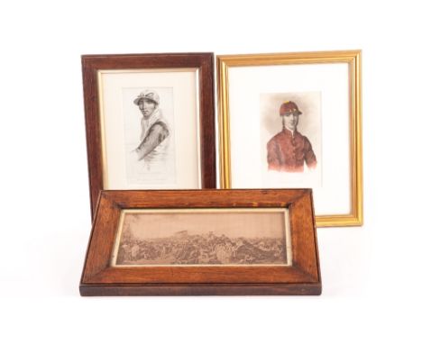 Horseracing, a collection of framed and glazed prints of jockeys, horses and riders, to include Dr Syntax Winner of twenty Go