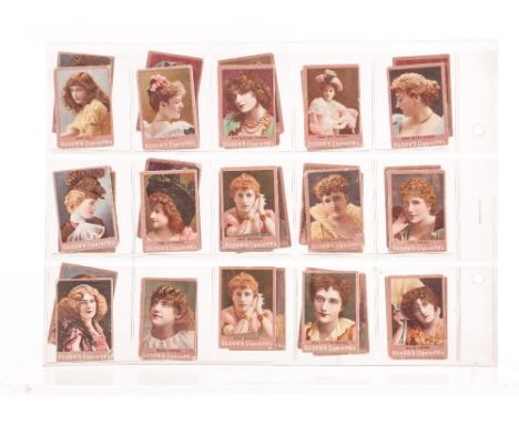 Cigarette Cards, Miniature Playing Cards, Ogdens, incomplete sets a mixture of Actresses and Beauties to back (39 cards in to