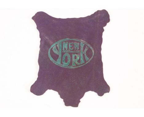 Leathers, Anon (ATC?), Colleges & State Boundaries, three large silks in the shape of the state boundary, New York, Harvard &