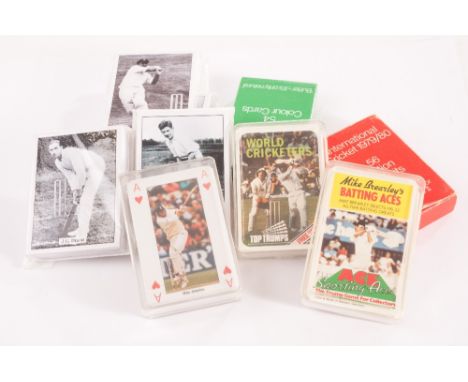 Trade cards, a shoebox containing 35+ modern cricket card sets and card games including Top Trumps, ICC Cricket World Cup 99 