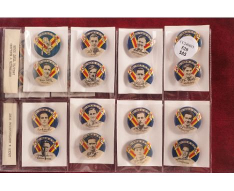 Trade issues, Argus & Australasian Post, Australia v England, Tour Button badges, 1950/51, different to above lot, (set 20) (