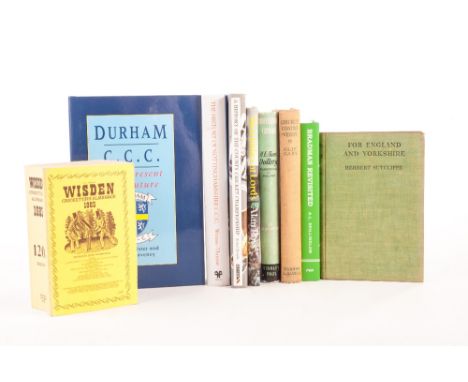 Cricket Books, a selection of 11 hardback and paperback books, mostly modern to include Wisden 1979 and 1983, some earlier ti