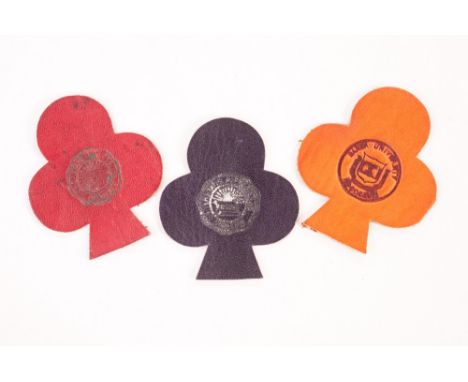 Leathers, ATC, College Seals, shapes of playing card suits, ref L54, 21 different (gen gd)