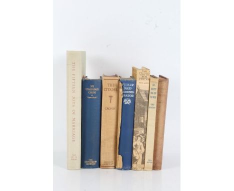 Henry Garrity "My Unknown Chum Aguecheek" 1st Edition published by The Devin-Adair Co New York 1927, A. J. Cronin "The Citade