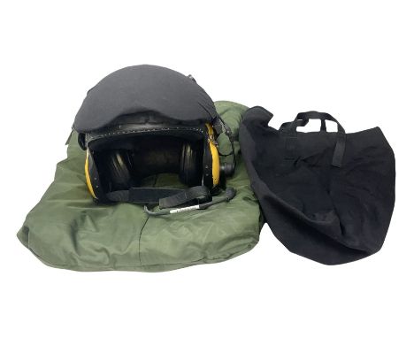 Search and Rescue Mark IV/IVA Flying helmet with boom microphone, carrying case and bag (unused)