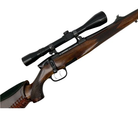 30-06 Steyr-Mannlicher Model M bolt-action rifle, the 61cm hammer forged barrel with side safety, double set trigger and lift