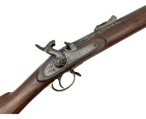 19th century Wilkinson London .577 Enfield P53 muzzle loading percussion gun with 99cm three-grooved rifled barrel and full w