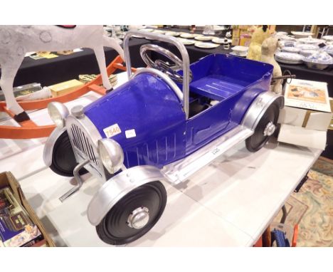 Vintage style childs metal pedal car 