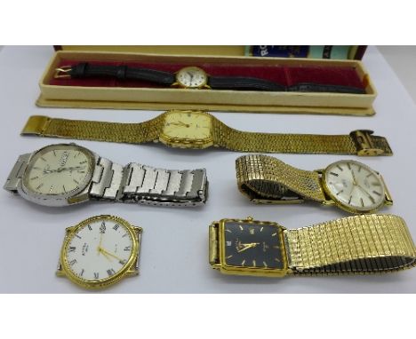 Six Rotary wristwatches, one boxed