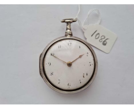 A silver pear cased watch by R H C Hayward No 139 DOCK HEAD 