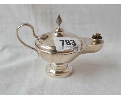 Cigar lighter in the form of a lamp inscribed HQ2 TAF. 4.5 inch wide  London 1954
