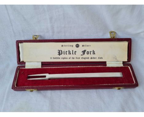 Boxed pickle fork. Sheffield By F H