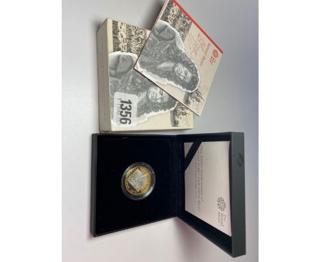A Royal Mint 2019 silver proof Piedfort £2 350th Anniversary Samuel Pepys Last Diary Entry