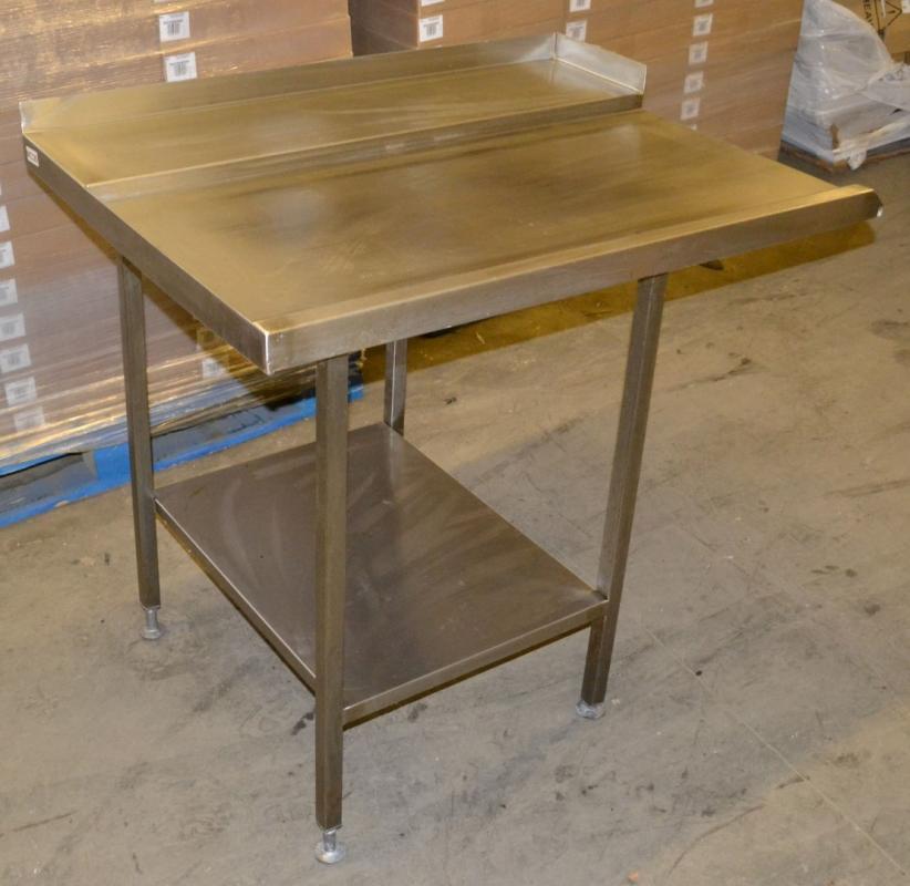 1 x Adjustable Height Stainless Steel Chute Table - Dimensions: 105 x ...