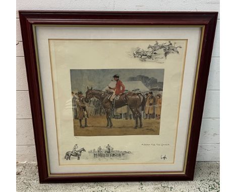 A hunting print "A Bang Fide Fox Chaser"