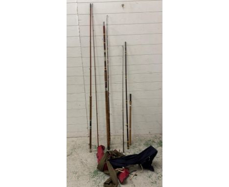 Three vintage fishing rods to include a House of Hardy and a Sweedisa ABU Atlantic 4847 with sleeves 