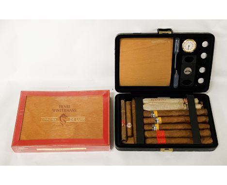 COLLECTION OF CIGARS TO INCLUDE COHIBA, CORONA &amp; HUMIDOR