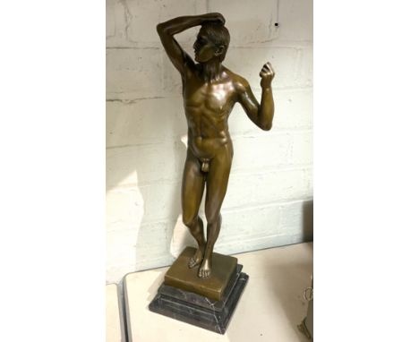 BRONZE MALE NUDE 46CMS (H) APPROX