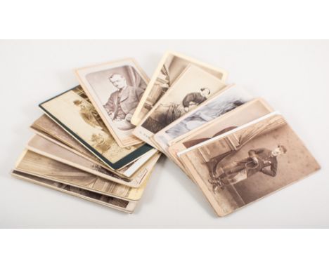 Victorian and Edwardian portrait cards with studio photographers names.