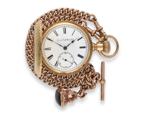 An 18 Carat Gold Full Hunter Pocket Watch, signed Elgin National Watch Co, USA, 1889, lever movement signed and numbered 3979