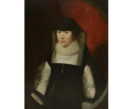 English School, circa 1620 PORTRAIT OF A LADY, SAID TO BE MARY BEAUMONT, COUNTESS OF BUCKINGHAM (1570-1632) AND MOTHER OF GEO