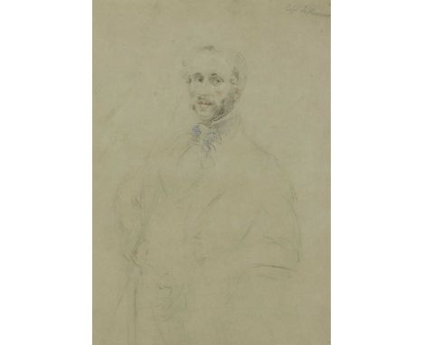 John Linnell (1792-1882) PORTRAIT OF COLONEL SUTHERLAND Inscribed u.r., black, white and coloured chalks 54 x 38cm Provenance