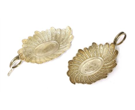 A George III silver caddy spoon , Wardell &amp; Kempson, Birmingham 1818, with feather cast bowl and coiled handle, together 