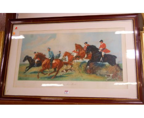 J. Correggio - Hinter der Meute, lithograph, 42 x 88cm