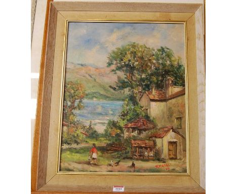 R. de Masali - Bremo Griante, oil on canvas, signed and dated '60 lower right, 47 x 37cm