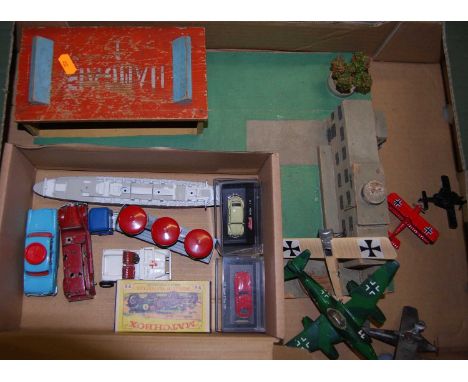 One box containing Corgi Toys Austin A60, Matchbox Models of Yesteryear 4L Bentley, various other diecast models, etc