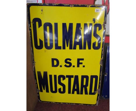 Enamel sign - Colman's Mustard&nbsp;- Approx H:92 x W:61cm