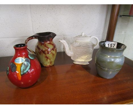 4 ceramic examples to include Poole vase 