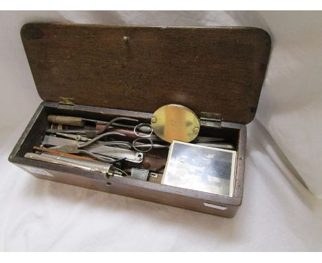 Box of collectables to include pen knives, tools etc