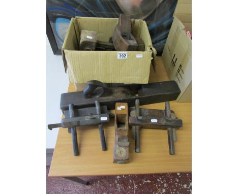 Collection of antique carpenters tools