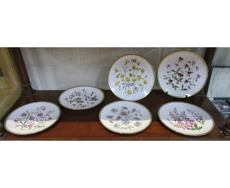 6 Spode plates - Wild Flowers