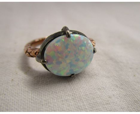 15ct gold opal set ring