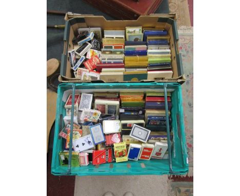 2 large boxes of vintage playing cards