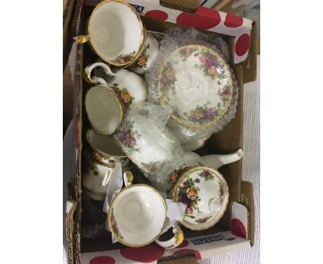 A Royal Albert 'Old Country Roses' part tea service