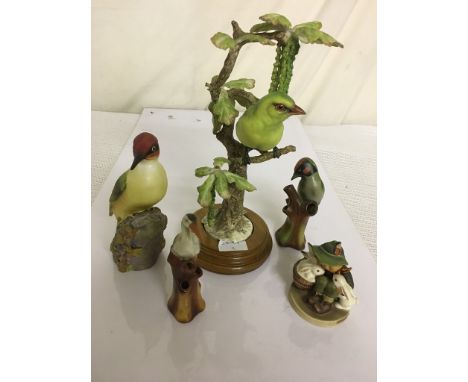 A Royal Worcester woodpecker etc