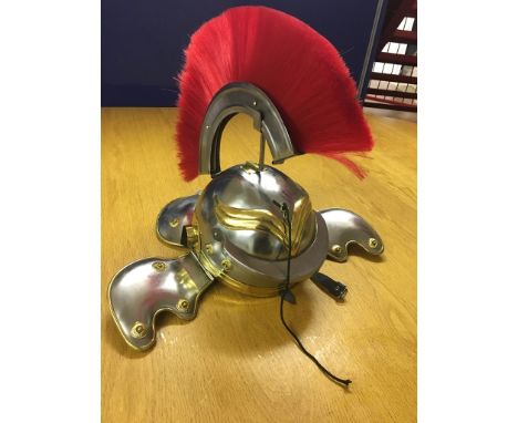 A reproduction Roman Centurian's helmet