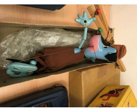 A boxed Pelham 'Huckleberry Hound' puppet