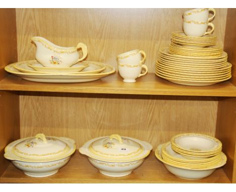 An extensive New Hall 1930's part dinner and tea set.