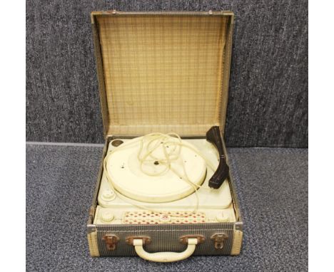 A vintage Regentone portable record player.