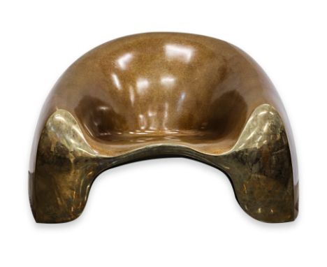 A 'NIRVANA D'ORO' BRONZE TUB CHAIR BY EGGARAT WONGCHARIT
Thailand, cast in solid silicon bronze, acid treated patination, lim