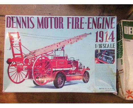 Two boxed Dennis Motor Fire Engine kits, Engine 1914